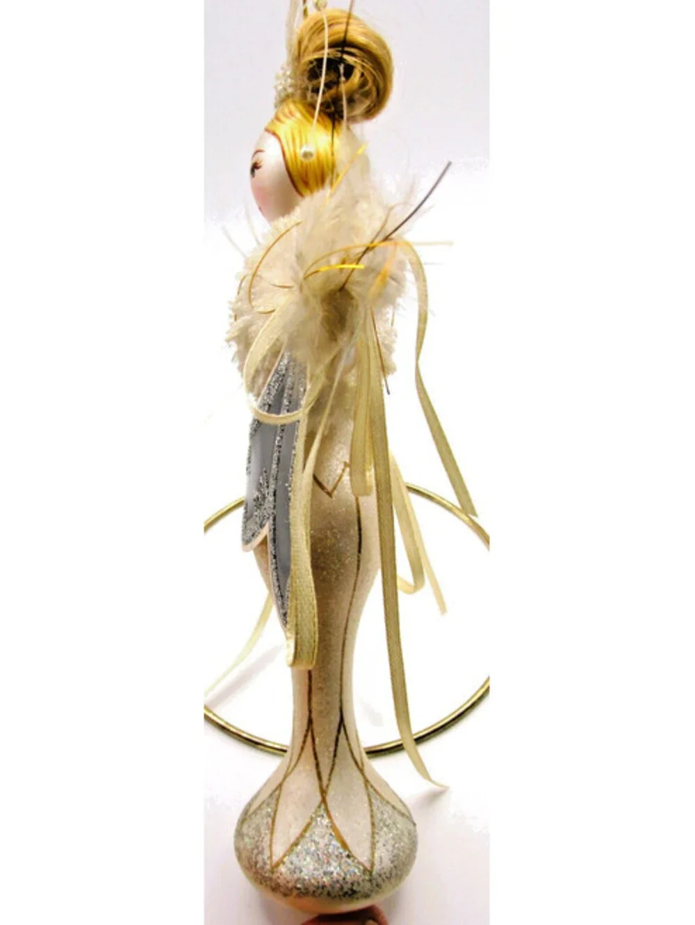 Two Ornaments Kurt Adler 2001 Mystique with Box and Grandfather Clock